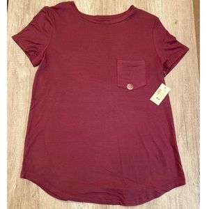 Aero Burgundy Crew Short Sleeve Top!❤️